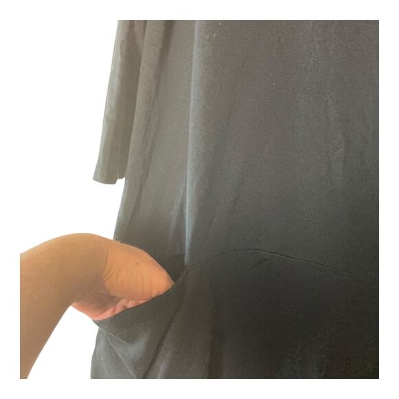 Purejill Curved Seam Tunic with 2 Pockets Black Size Small - Picture 4 of 9